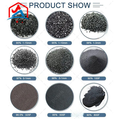 Grano de carburo de silicio con certificación ISO, 90% 88% de pureza, baja impureza, para fundición de precisión