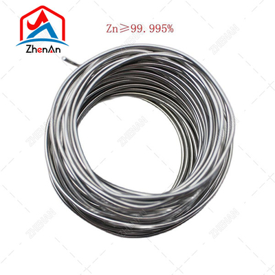 Plata tamaño personalizado alambre de zinc galvanizado 99,995%
