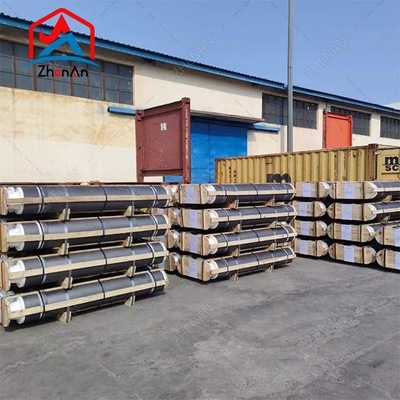 Fuego de arco de fundición Electrodos de grafito de carbono GE de ultra alta potencia para fundición de metales de acero
