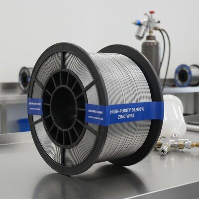 Alambre de zinc de alta pureza 99.995% para recubrimiento por pulverización industrial con resistencia superior a la corrosión