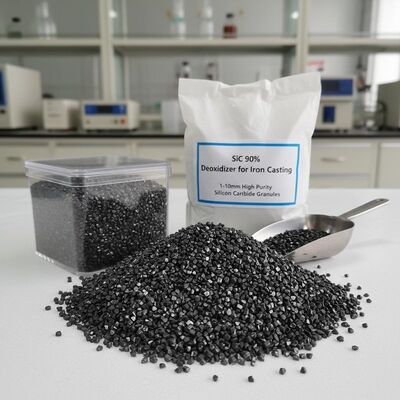 Desoxidante de SiC con 90% de pureza, gránulos de carburo de silicio de alta pureza de 1-10 mm para fundición de hierro
